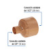 Reducción campana de cobre 1-1/2 x 1/2", FOSET