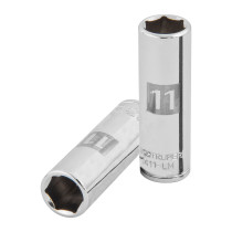 Dado largo de 11 mm, 6 puntas, cuadro 1/4", TRUPER