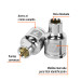 Dado de 7 mm, 6 puntas, cuadro 3/8", TRUPER