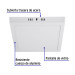 Luminario LED plafón 18W 6500K, cuadrado, blanco, VOLTECK