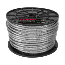 Metro cable flexible 3/16" acero 7x19 recubierto PVC, 75 m