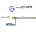 Manguera para gas, aluminio, 3/8" flare , 100 cm, FOSET