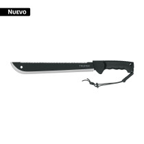 Machete doble filo 14", cacha inyectada, con funda, TRUPER