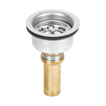 Contracanasta 3-1/2" inox, instala-fácil, tubo latón, FOSET