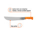 Machete estándar 14" cacha naranja remachada, TRUPER