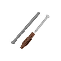 Kit de 20 taquetes 5/16"con pijas #10 y 1 broca 5/16", FIERO