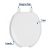 Asiento redondo para WC, abierto, blanco, AQUA