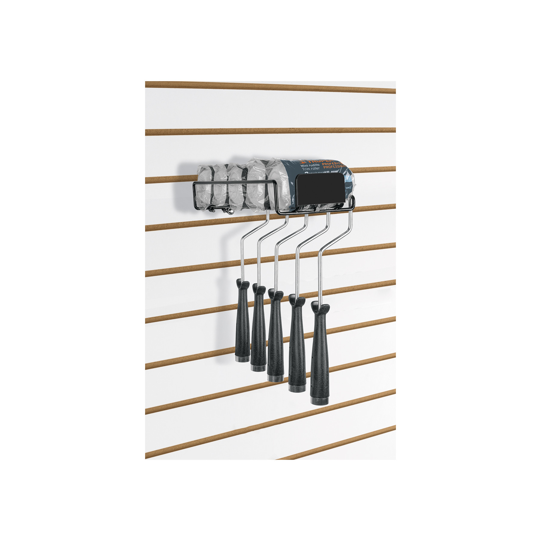 Rack para rodillos para pintar de 4", TRUPER