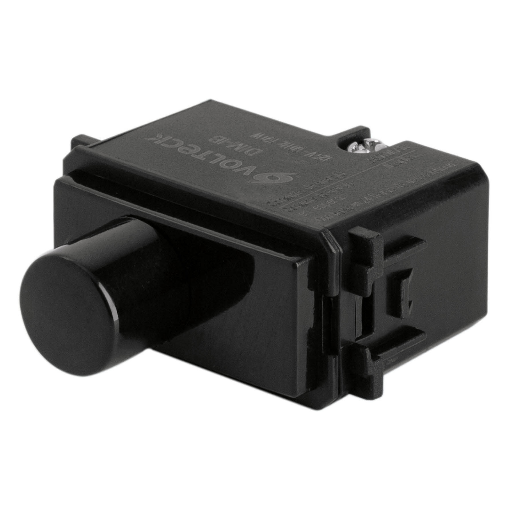 Dimmer giratorio, línea Italiana, color negro, VOLTECK