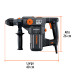 Rotomartillo SDS Plus/destornillador 5 J, 1500W, INDUSTRIAL