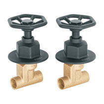 Juego llaves empotrar soldables, volante negro, TÚBIG