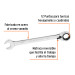 Llave combinada matraca reversible 7/8"x288 mm largo, EXPERT