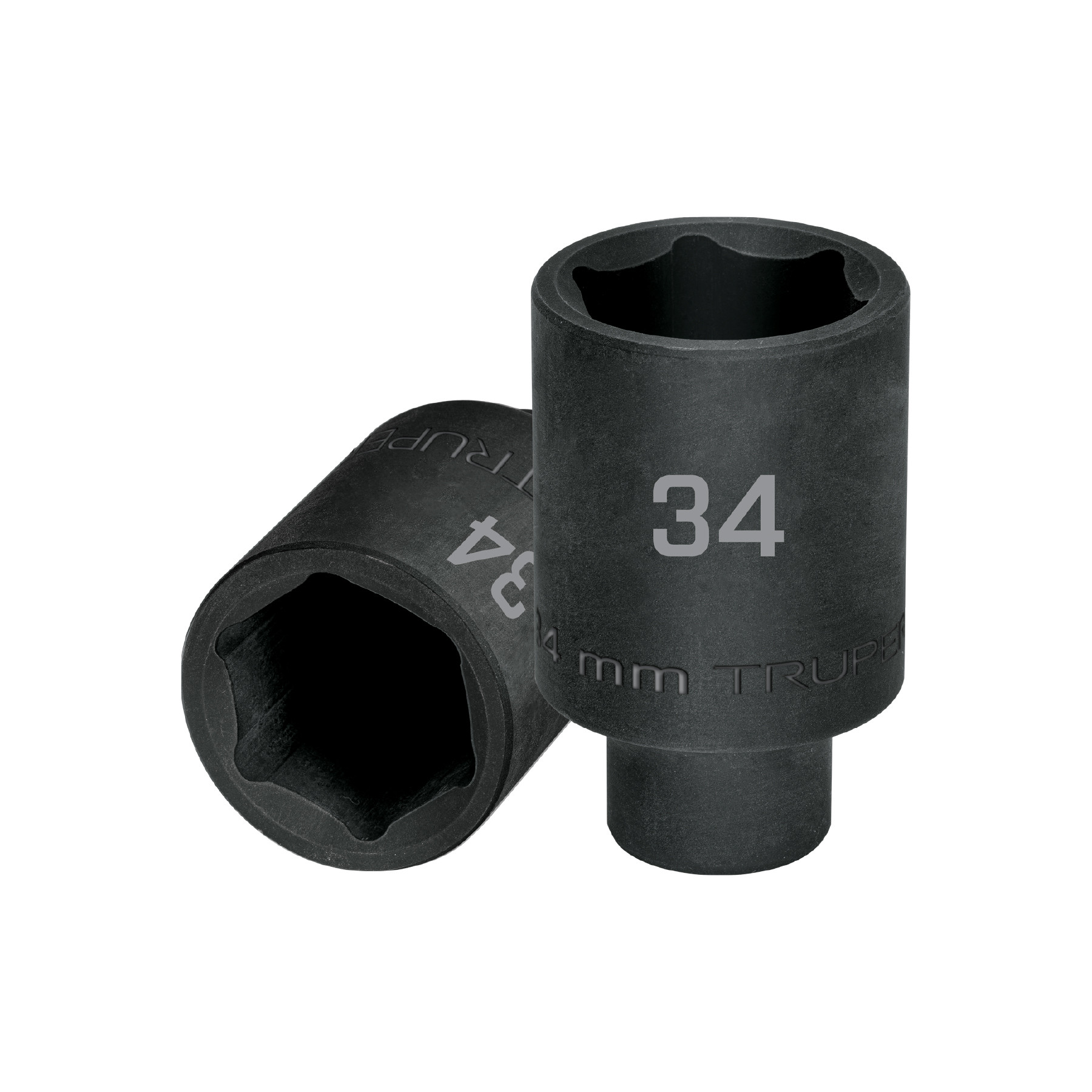 Dado largo impacto de 34 mm, 6 puntas, cuadro 1/2", TRUPER
