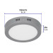 Luminario LED plafón 12W 6500K, redondo, gris, VOLTECK