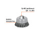 Carda copa 4" alambre trenzado fino, Multi-rosca, TRUPER