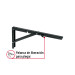 Ménsula plegable de acero negra 8" x 16", FIERO