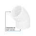 Codo 45° de PVC de 1-1/2", FOSET