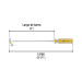 Desarmador cabinet 1/8 x 6" mango de PVC, PRETUL