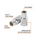 Dado de 1/4", 12 puntas, cuadro 1/4", TRUPER