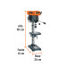 Taladro de piso 13", 3/4 HP (560 W), broquero 5/8", TRUPER