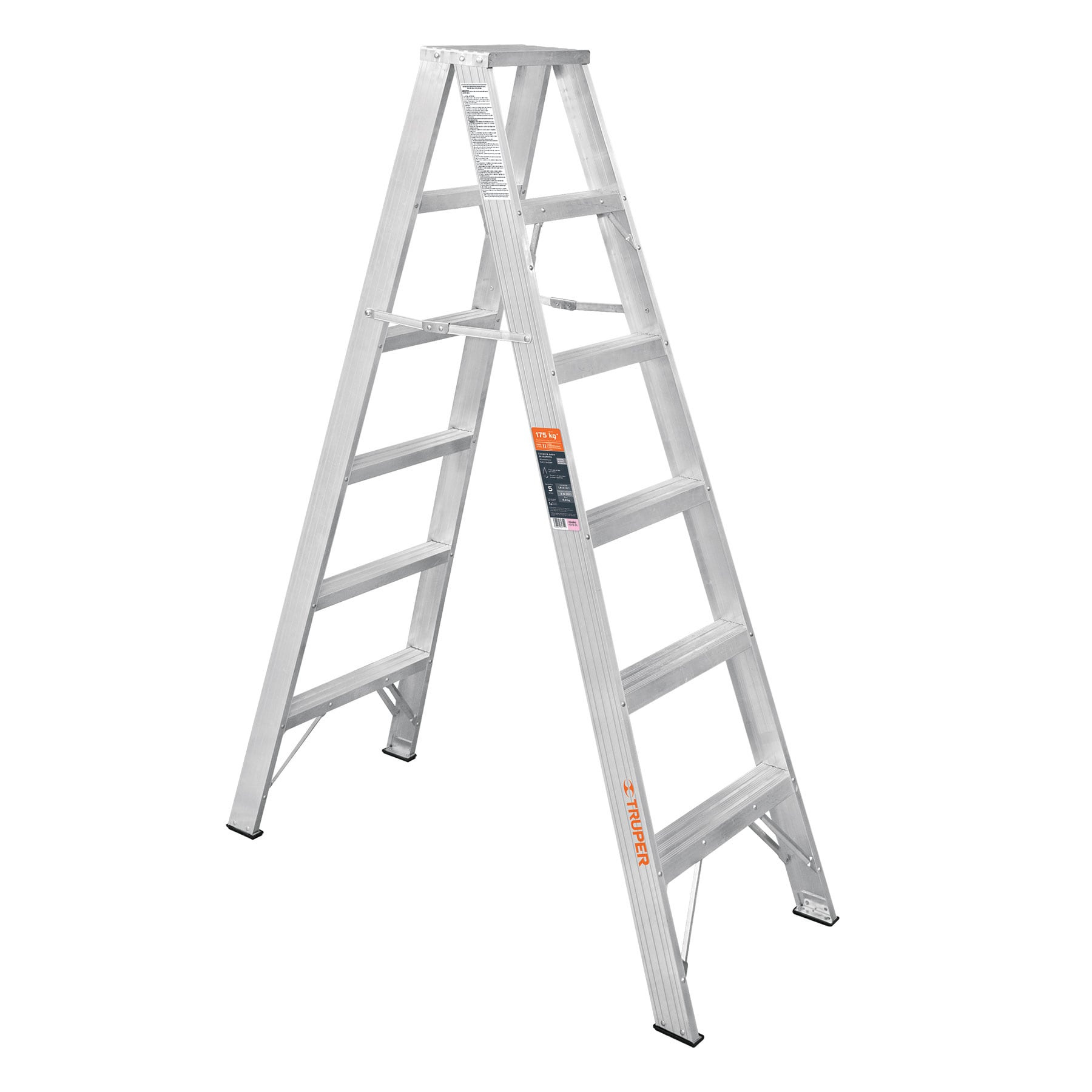 Escalera de tijera doble, tipo ll, 5 escalones, TRUPER