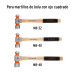Mango para martillos de bola MB-32, MB-40 y MB-48, 17"