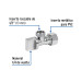 Llave angular 1/2" para CPVC, 1/4 vuelta, barrilito, FOSET