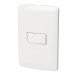 Placa armada 1 interruptor escalera, blanco, línea Italiana