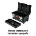 Caja p/herramienta 19" c/compartimentos y broches metálicos