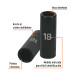 Dado largo cuadro 1/2" de impacto 6 puntas de 18 mm, TRUPER
