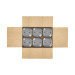 Caja octagonal 3" x 3" reforzada, VOLTECK