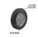 Rueda de hule sólido imponchable 10", doble balero, PRETUL