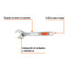 Llave ajustable (perico) 10" cromada, TRUPER