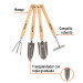 Juego de 4 herramientas para jardín, mango 12-1/4", TRUPER