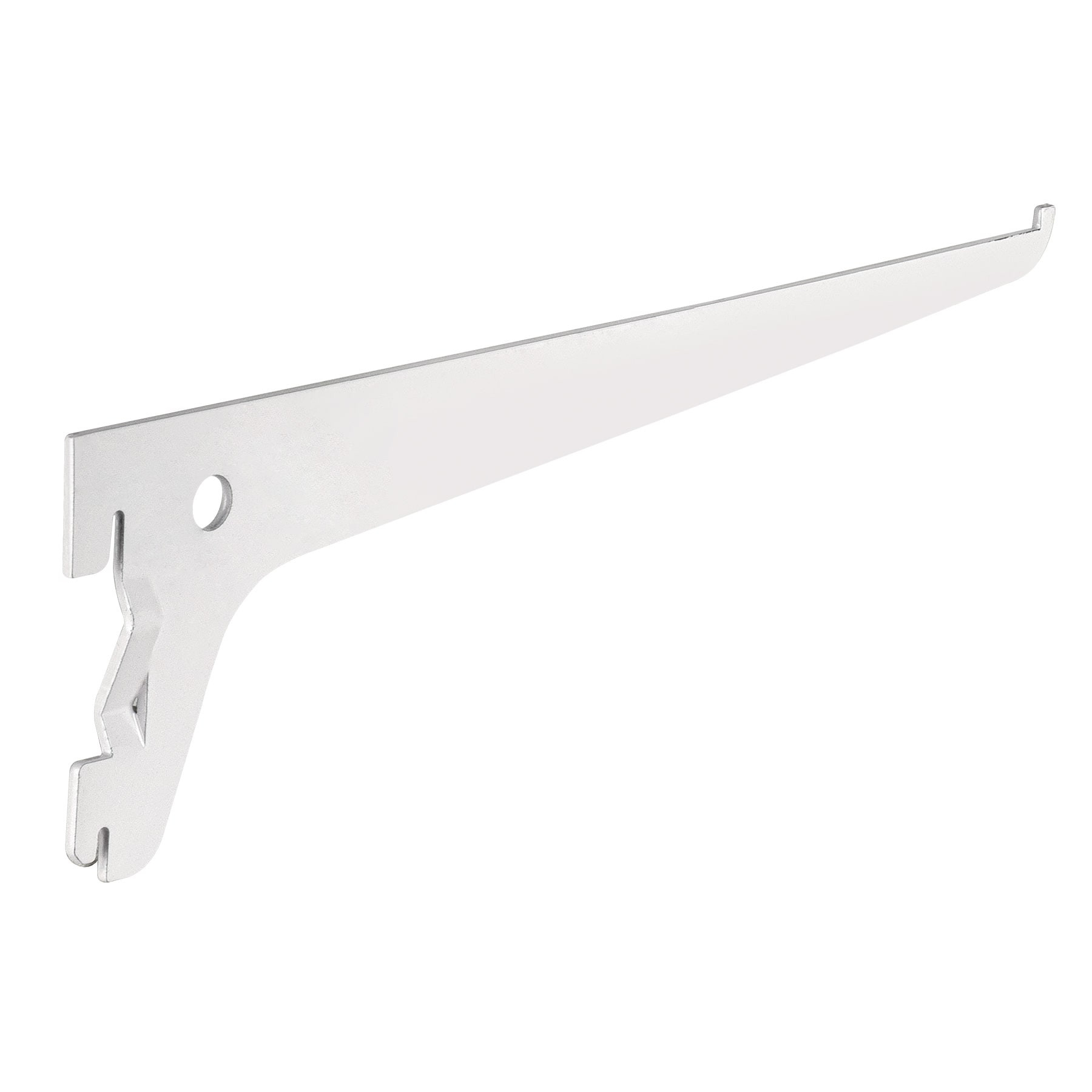 Ménsula plana blanca para cremallera sencilla, 25cm, FIERO