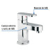 Monomando lavabo, ABS, nariz recta, BASIC