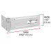 Portacandado de acero galvanizado 4-1/2", HERMEX