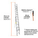 Escalera de extensión, tipo II, 24 peldaños, TRUPER