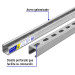 Perfil monocanal perforado de 3 m, 4 x 4 cm cal. 16, VOLTECK