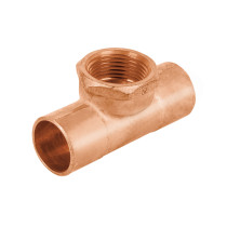 Tee de cobre rosca interior central 3/4", FOSET