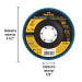 Disco laminado 4-1/2", grano 80 centro 7/8", fibra, PRETUL