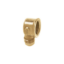 Codo para estufa a 90° de latón de 3/8 x 1/2", FOSET