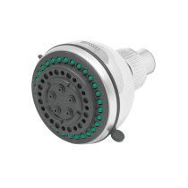 Regadera redonda 3-1/4", 5 funciones, sin brazo, FOSET AQUA