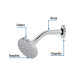 Regadera cromo 4" plato redondo, con brazo, FOSET ELEMENT