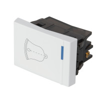 Interruptor para timbre, 1.5 módulos, línea Española, blanco