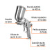 Pistola para pintar LVMP vaso aluminio, 2 mm, TRUPER