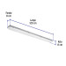 Luminario lineal LED 36W, 6500K, a prueba de vapor