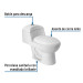 Sanitario one piece alargado de porcelana, blanco, FOSET