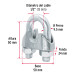 Blíster c/1 nudo (perro) de hierro p/cable de 1/2", FIERO