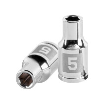 Dado de 5 mm, 6 puntas, cuadro 1/4", TRUPER